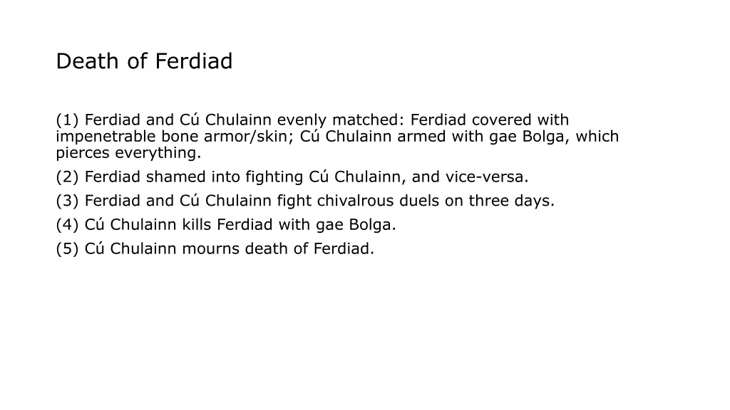 death of ferdiad