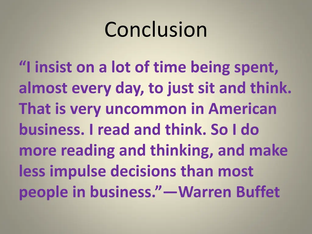 conclusion