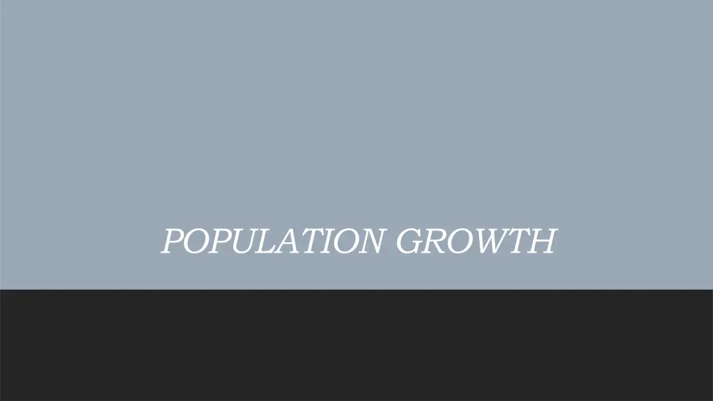 population growth