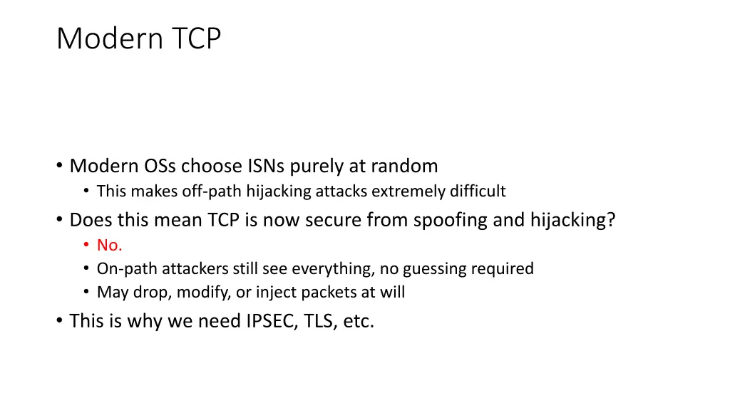 modern tcp