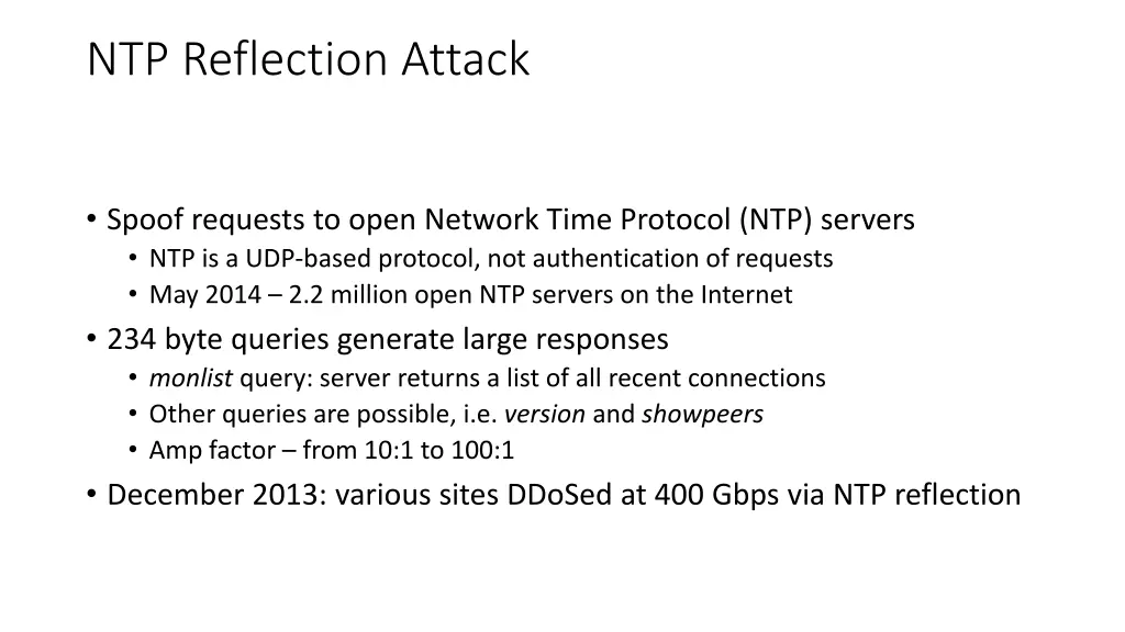 ntp reflection attack