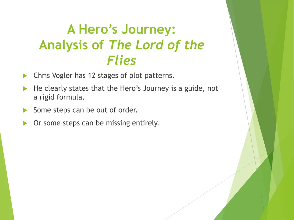 a hero s journey analysis of the lord of the flies