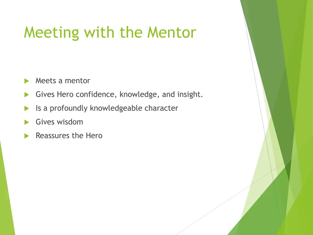 meeting with the mentor