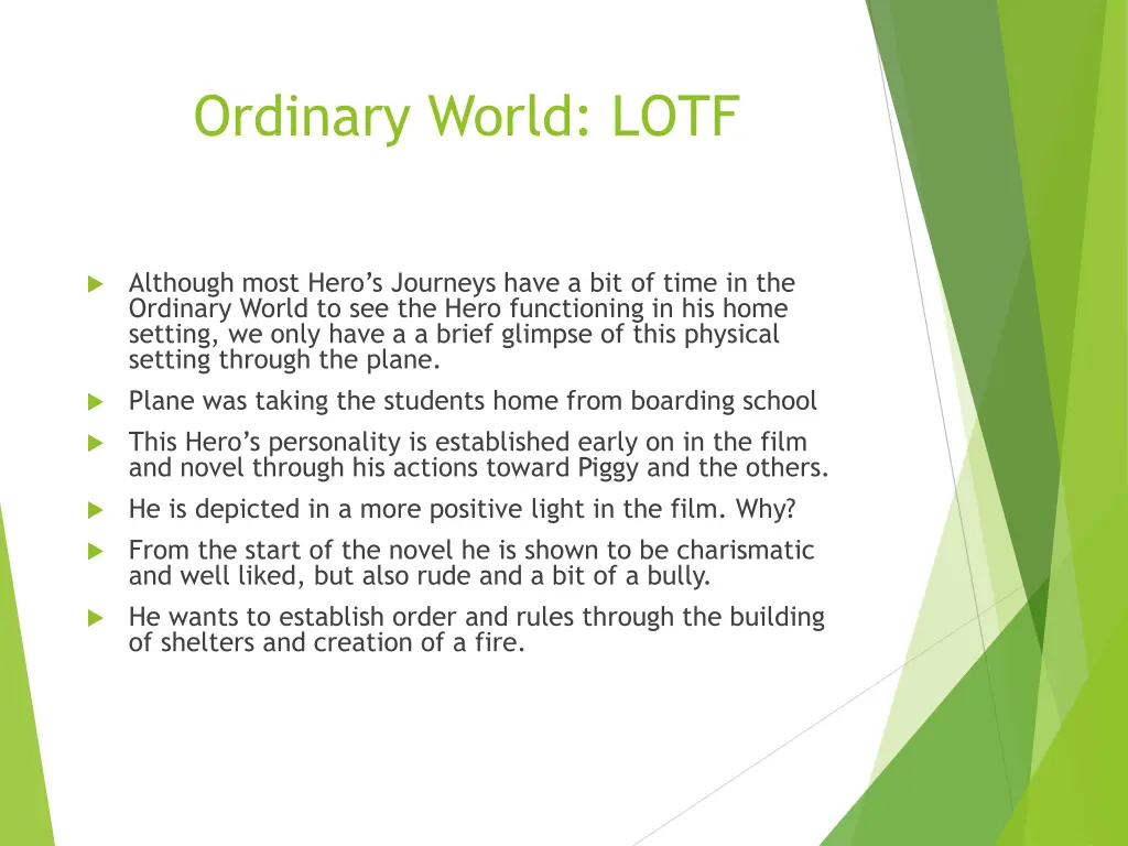 ordinary world lotf