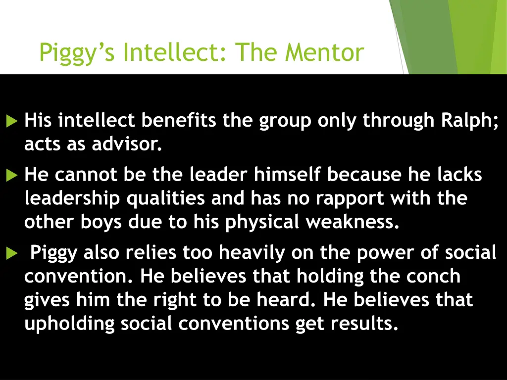 piggy s intellect the mentor