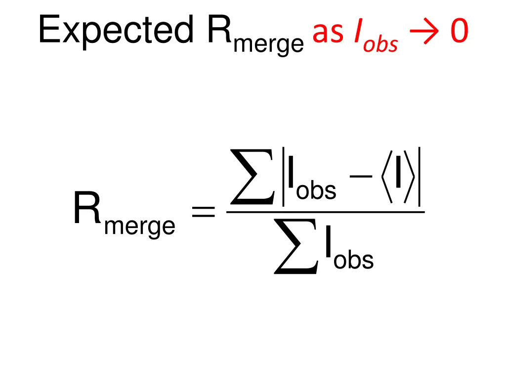 expected r merge as i obs 0