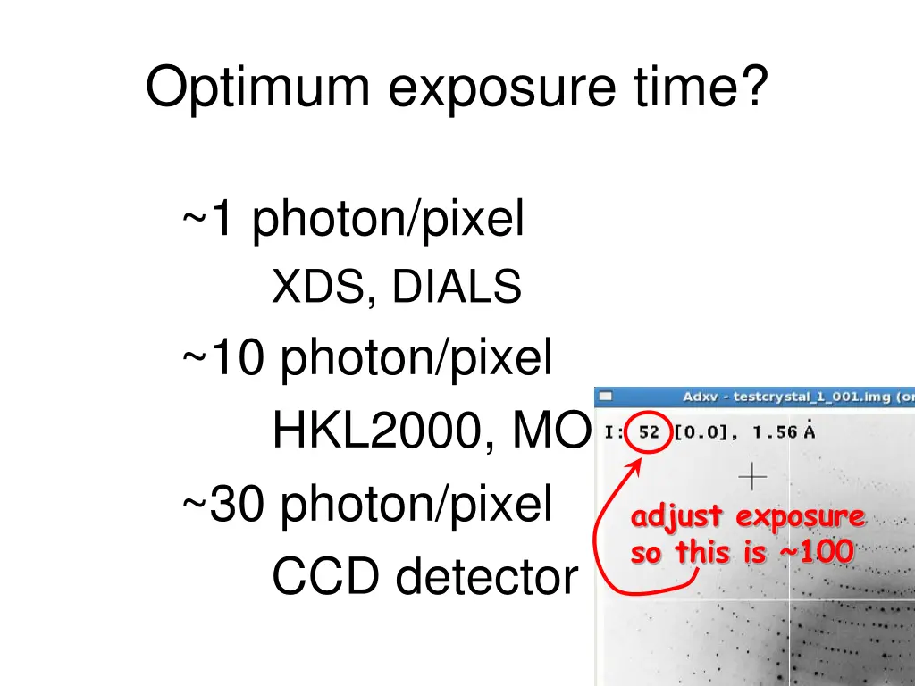 optimum exposure time