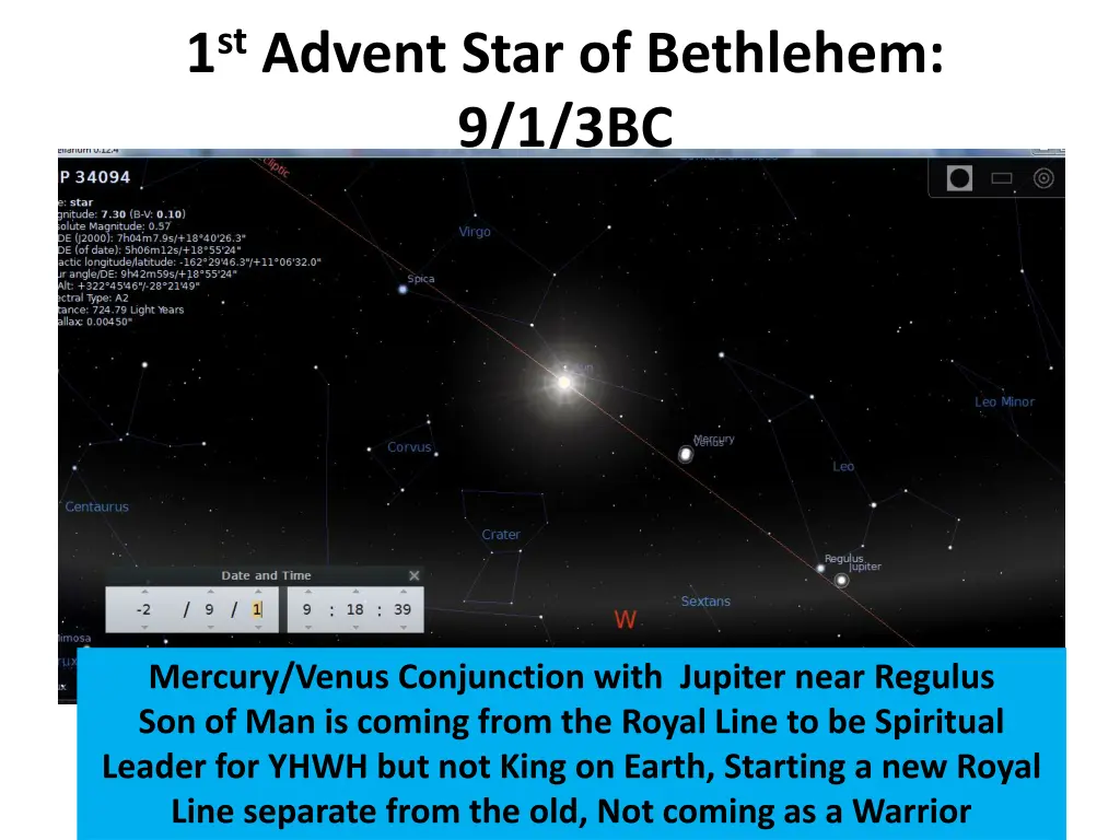 1 st advent star of bethlehem 9 1 3bc