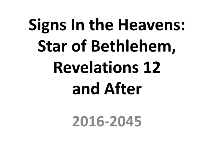 signs in the heavens star of bethlehem