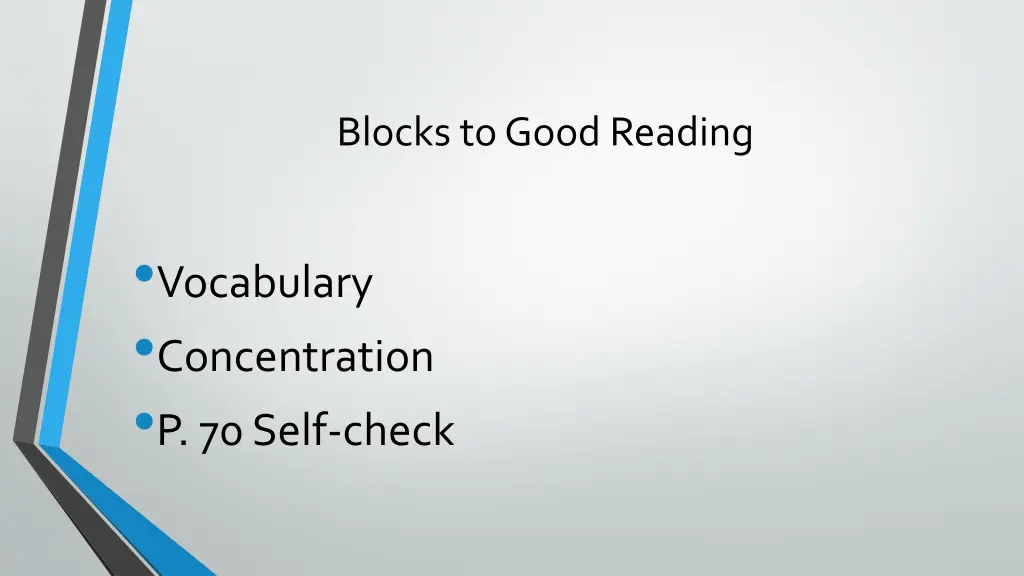 blocks to good reading