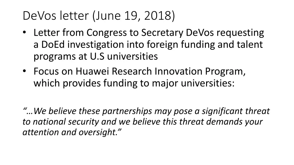 devos letter june 19 2018 letter from congress