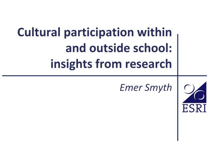 cultural participation within and outside school