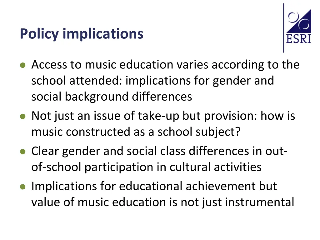 policy implications