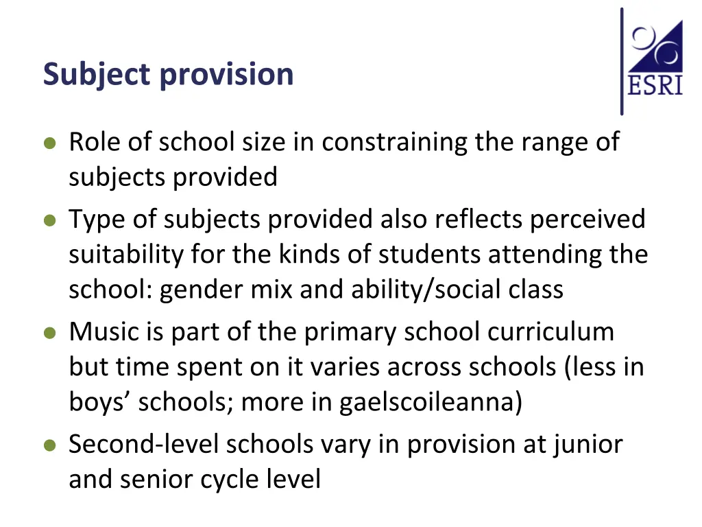 subject provision