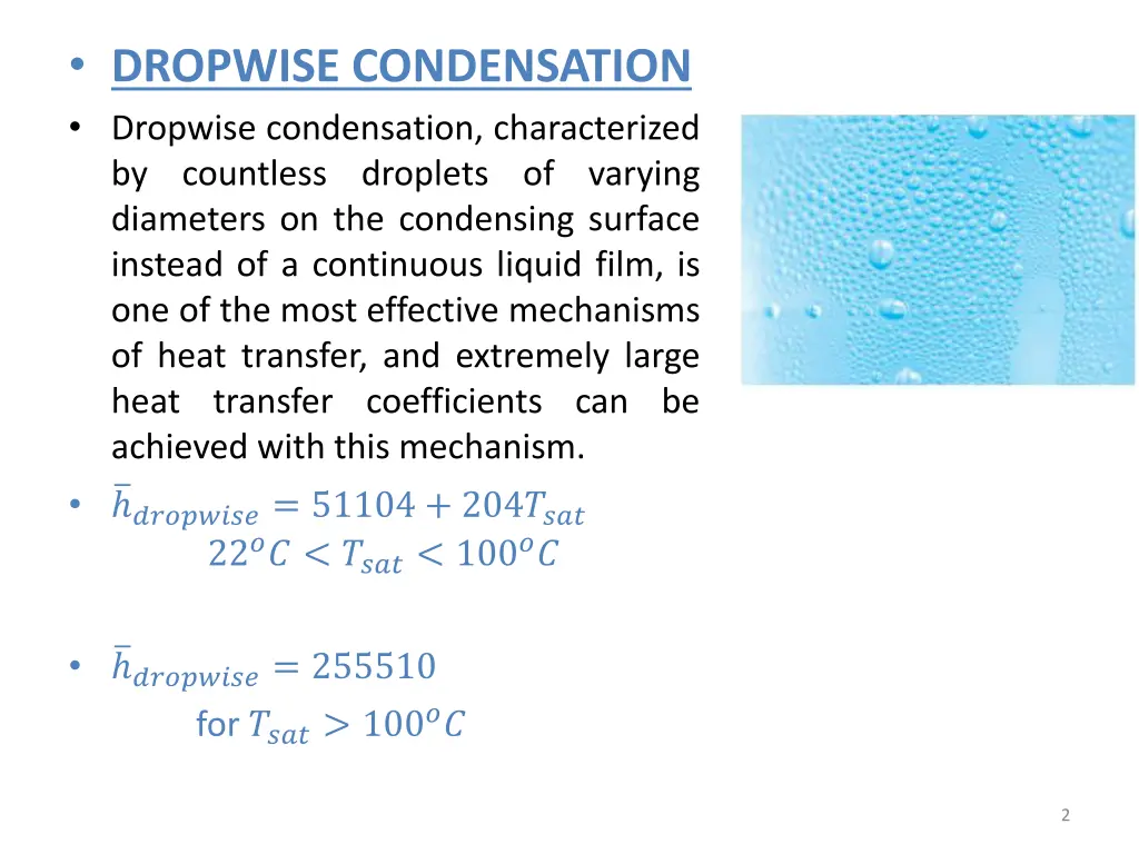 dropwise condensation dropwise condensation