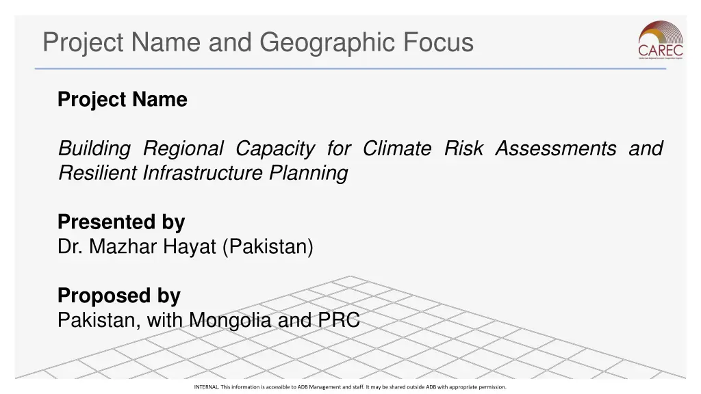 project name and geographic focus 2