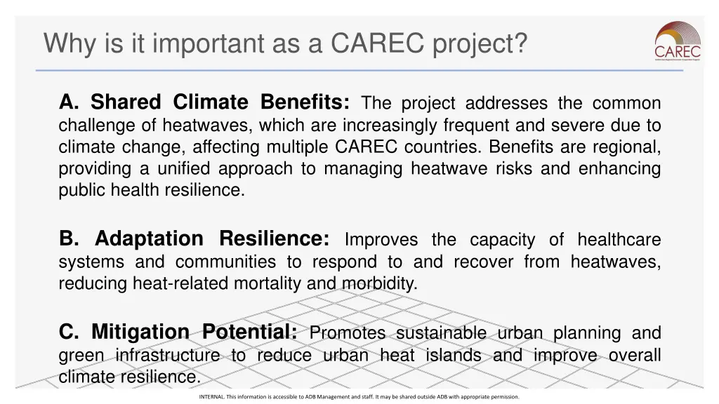 why is it important as a carec project 1