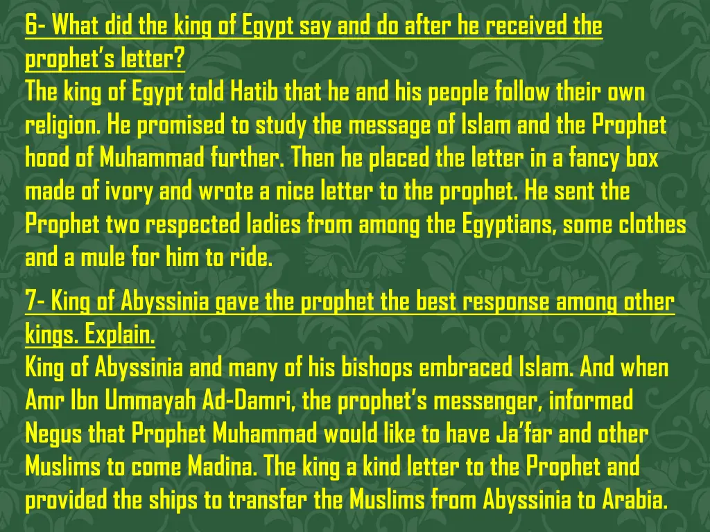 6 what did the king of egypt say and do after