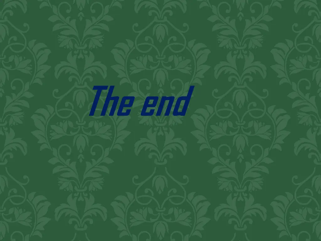 the end