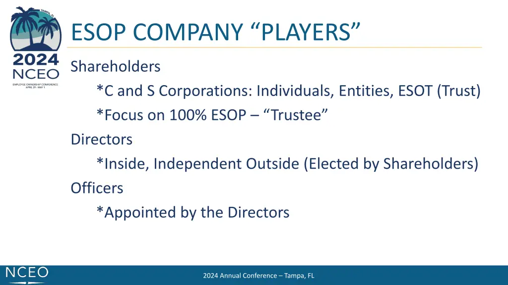 esop company players