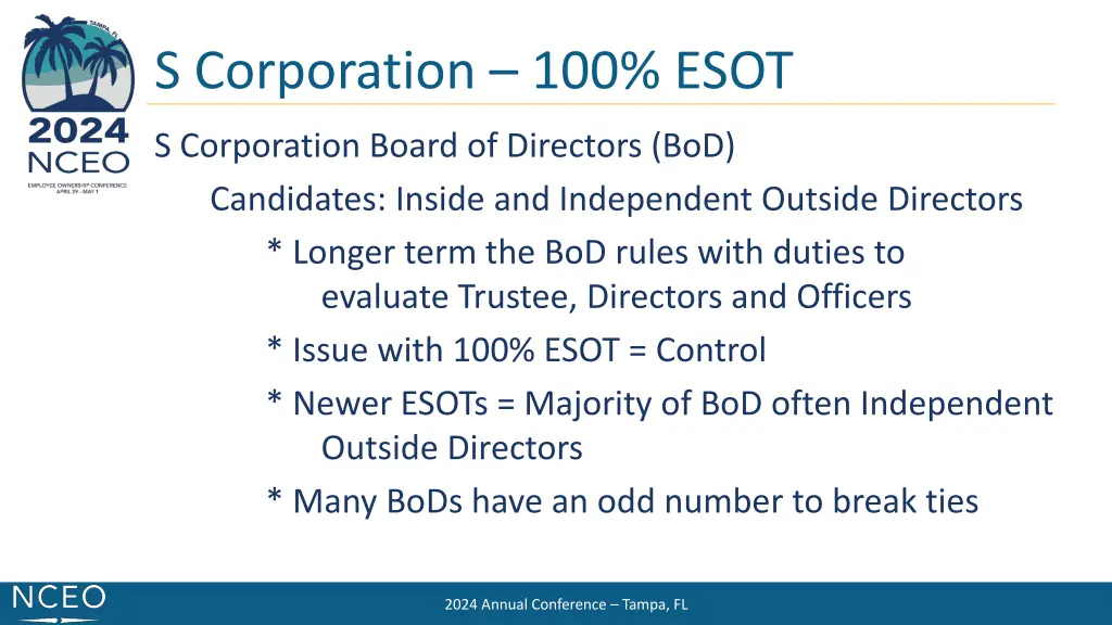 s corporation 100 esot 1