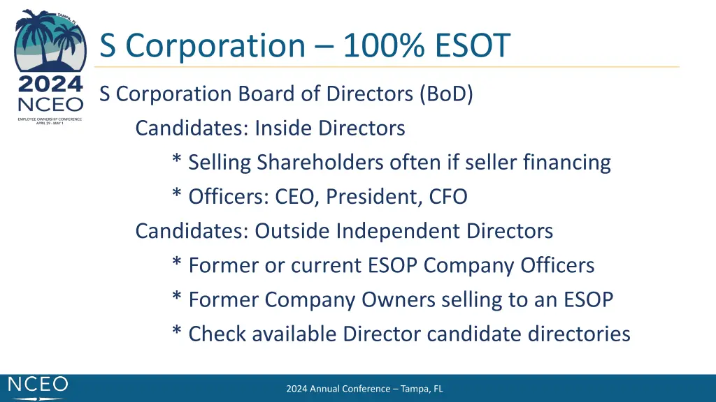 s corporation 100 esot 2