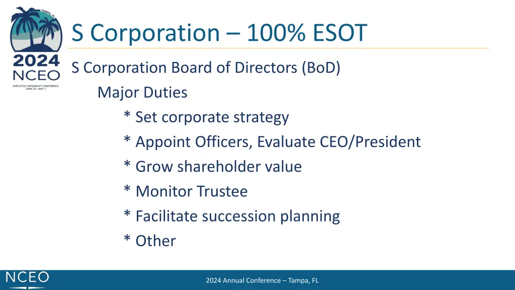 s corporation 100 esot 4