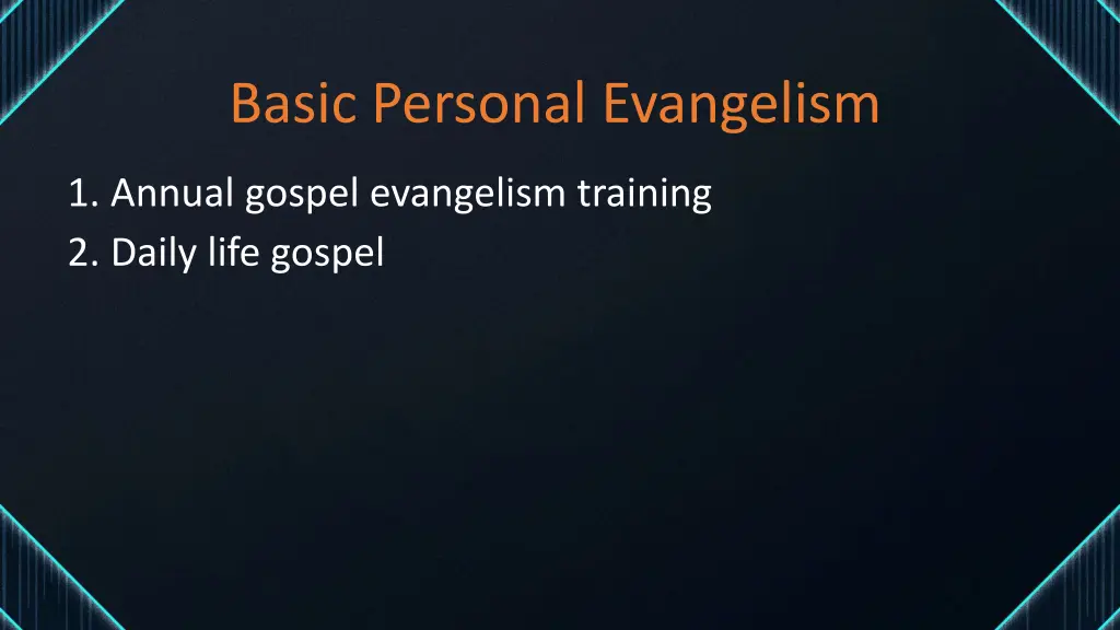 basic personal evangelism