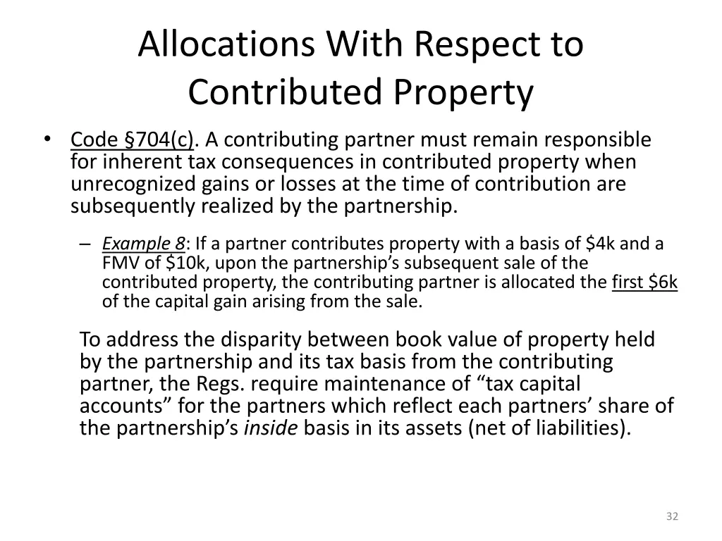 allocations with respect to contributed property