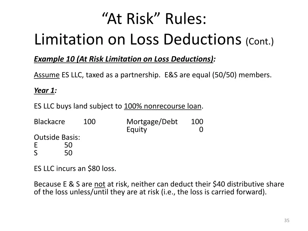 at risk rules