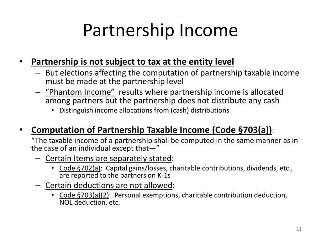 partnership income