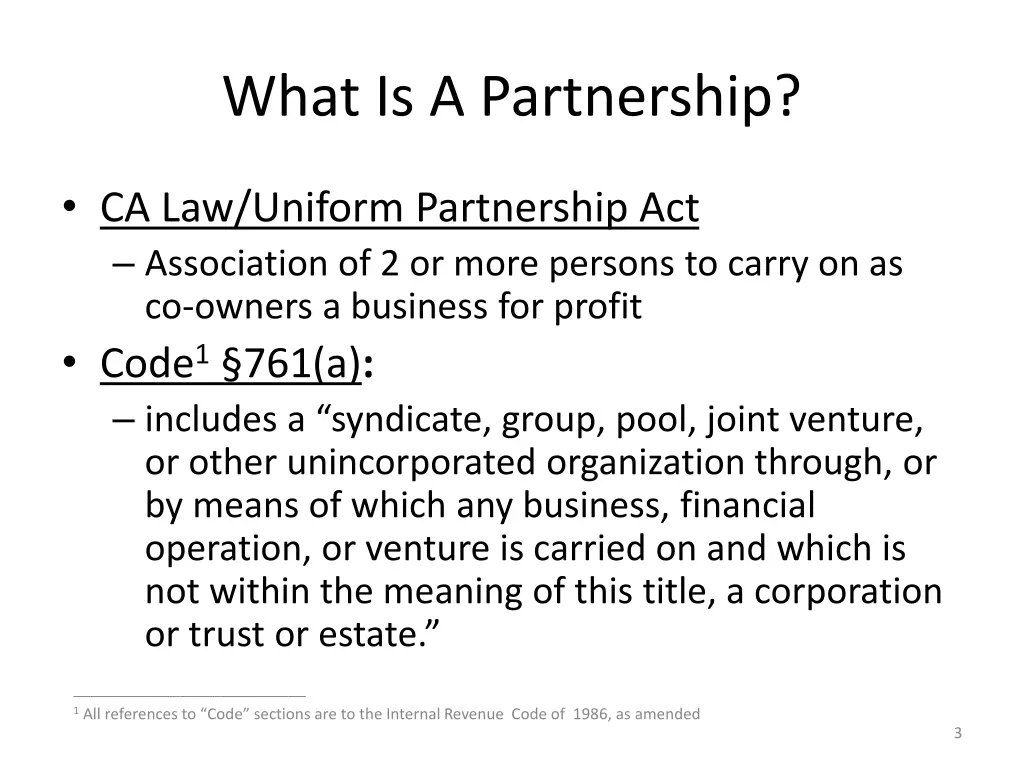 what is a partnership