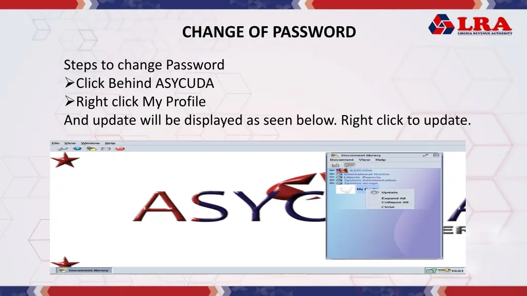 change of password