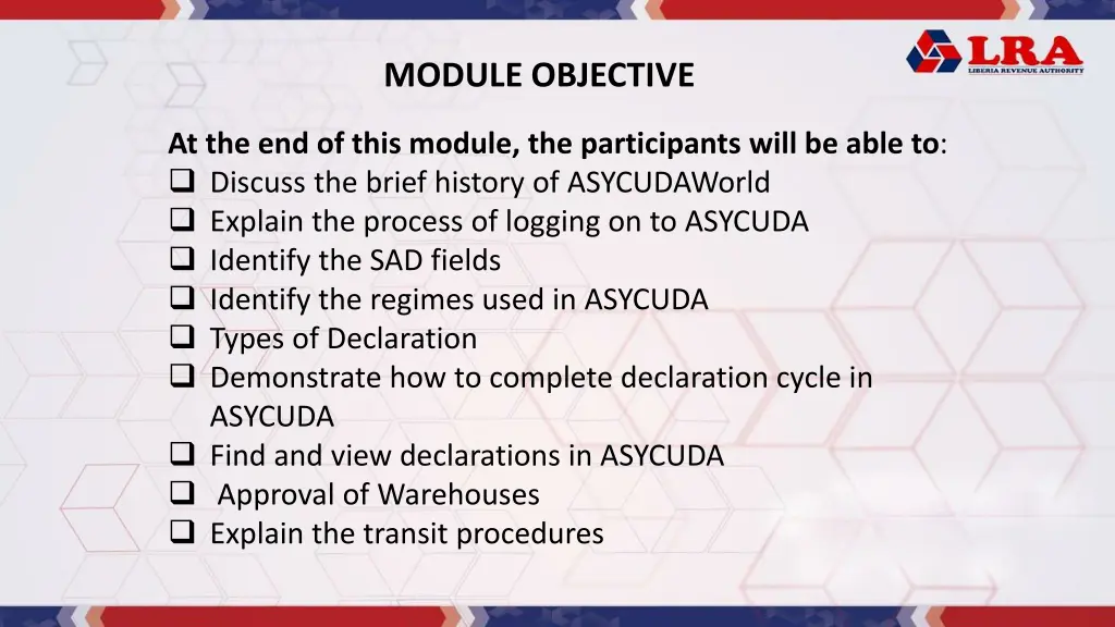 module objective