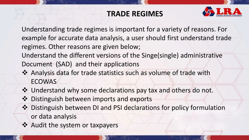 trade regimes