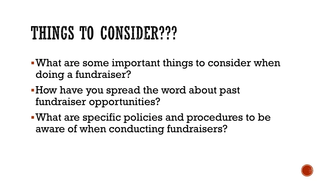 things to consider