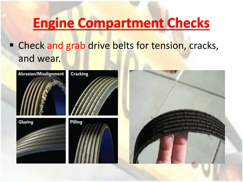 engine compartment checks