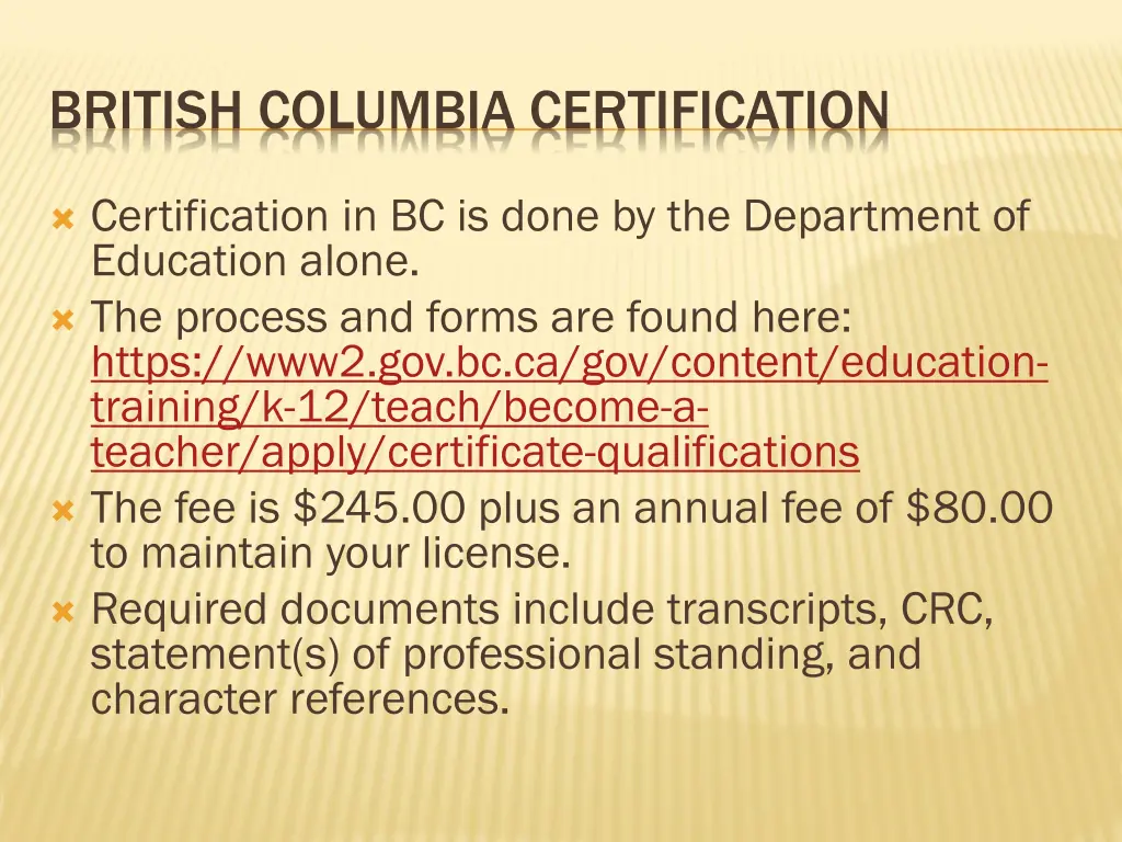 british columbia certification