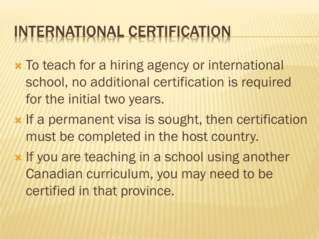 international certification 1