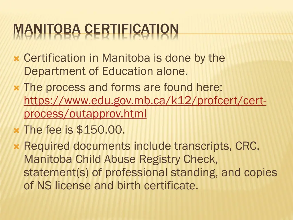 manitoba certification