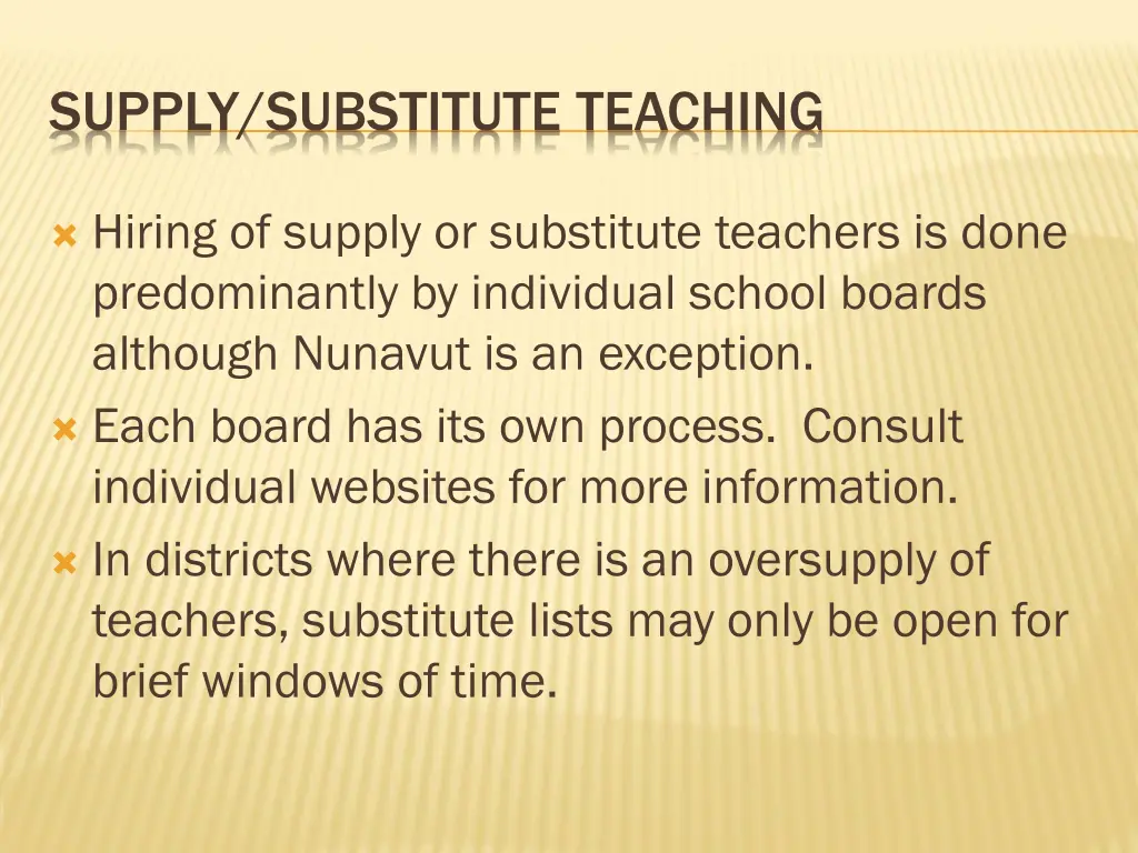 supply substitute teaching