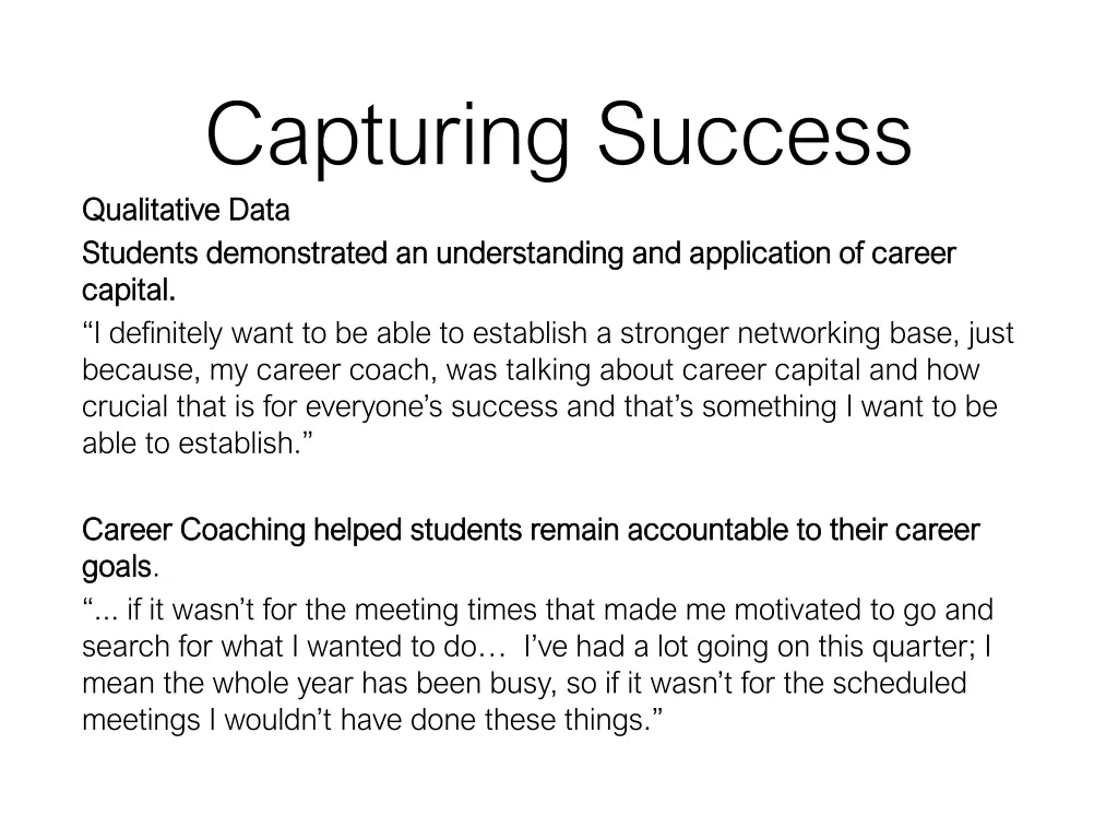 capturing success qualitative data qualitative