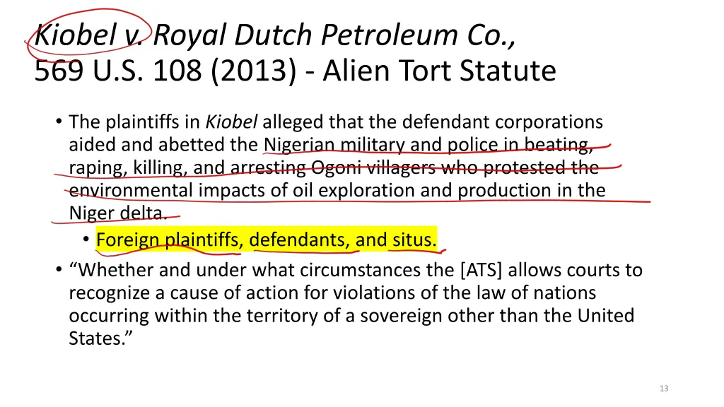 kiobel v royal dutch petroleum