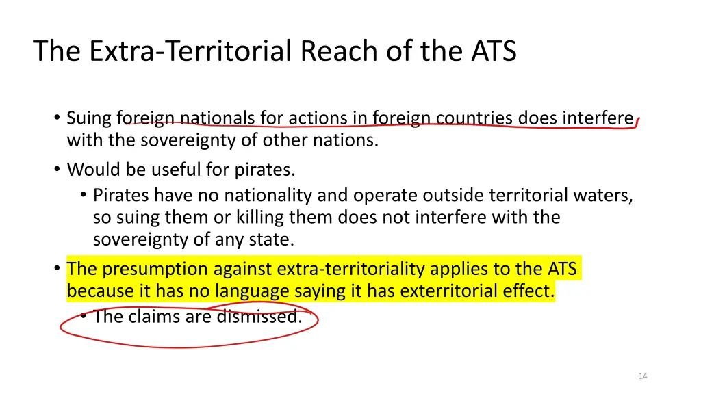 the extra territorial reach of the ats