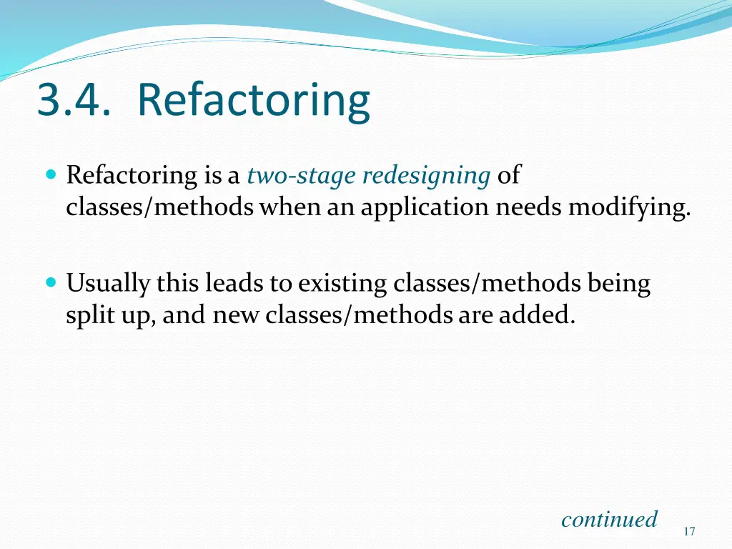 3 4 refactoring