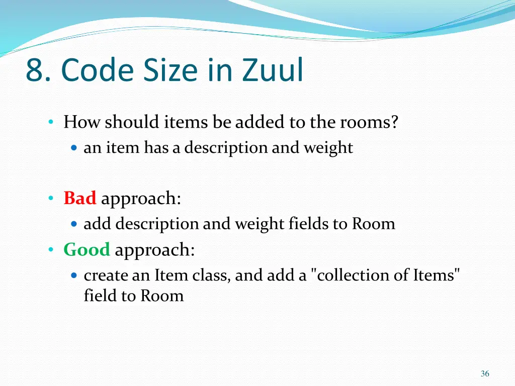 8 code size in zuul