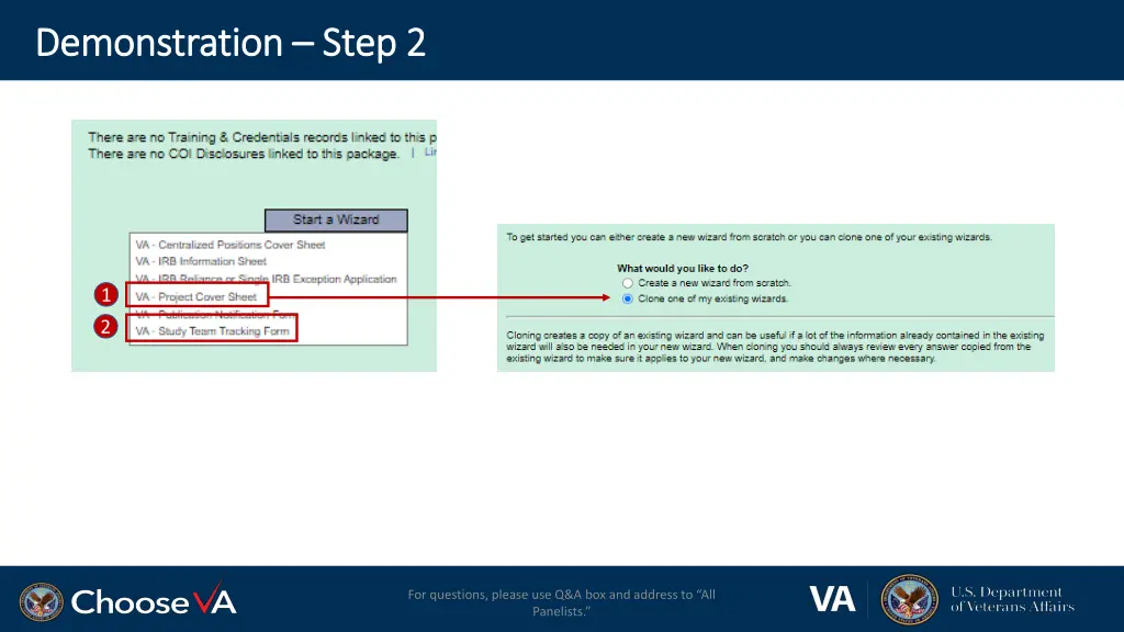 demonstration demonstration step 2