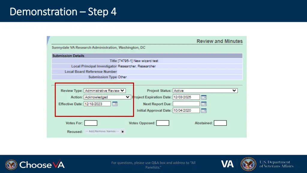 demonstration demonstration step 4