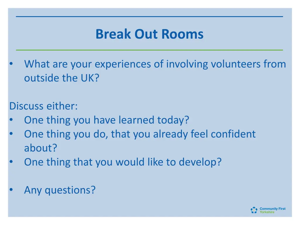 break out rooms