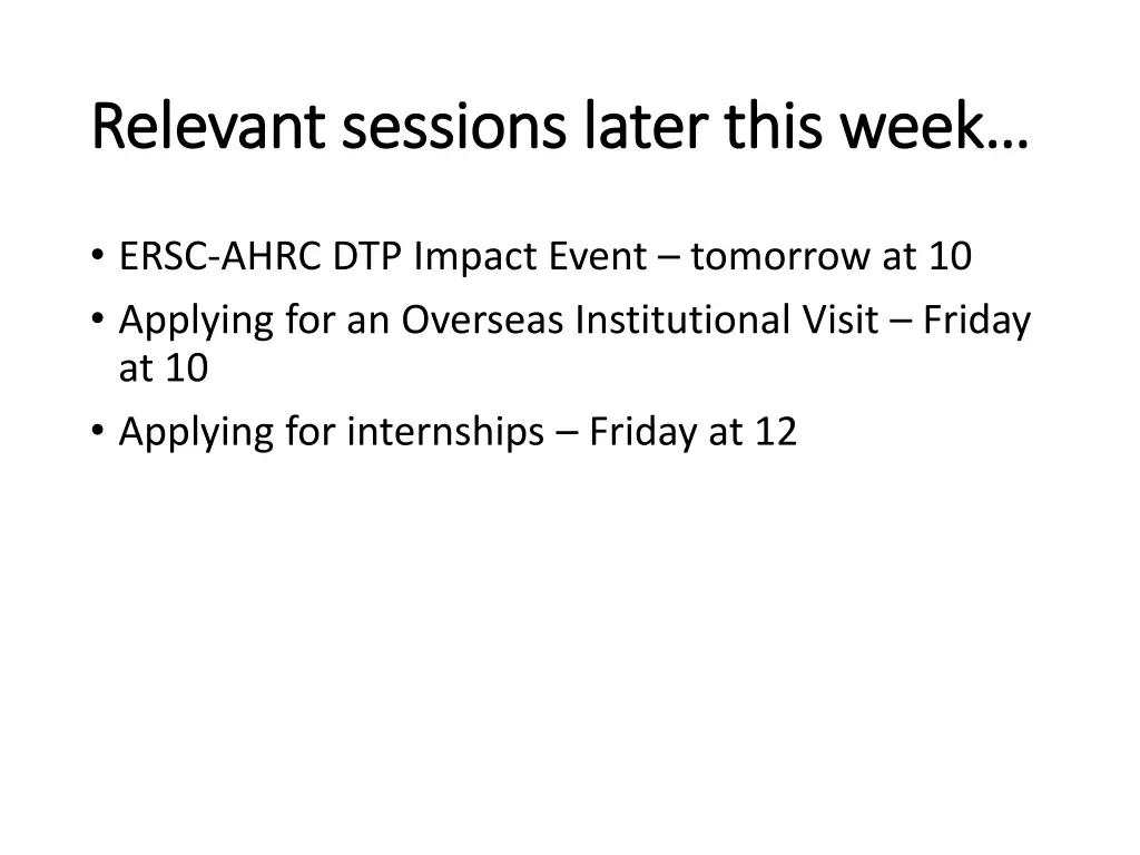 relevant sessions later this week relevant